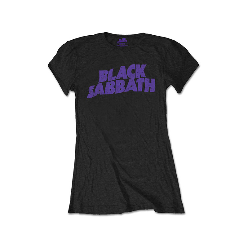 Rock Off Ladies Black Sabbath Wavy Logo Ufficiale Donne Maglietta Signore Medium 102634240