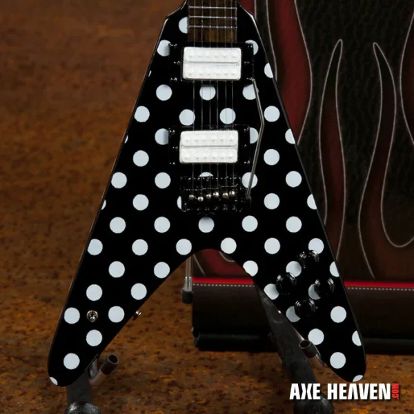 Randy Rhoads "Harpoon" Polka Dot V Miniature Guitar