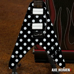 Randy Rhoads "Harpoon" Polka Dot V Miniature Guitar