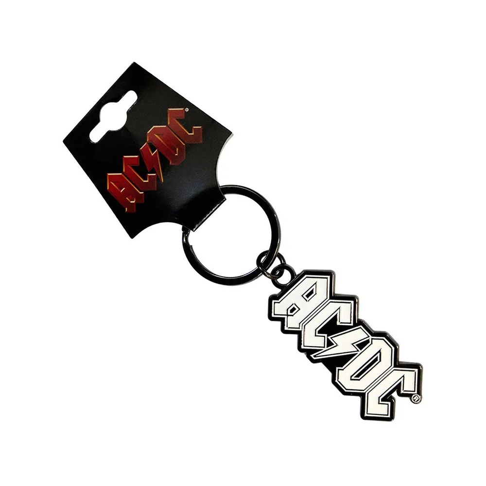Llavero OFICIAL AC/DC — Logo Blanco - Metal Store