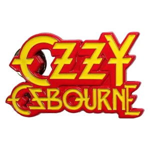 Pin Ozzy Osbourne - Logo amarillo borde rojo