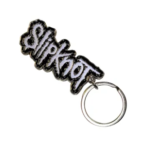 Llavero Slipknot - Logo blanco borde negro