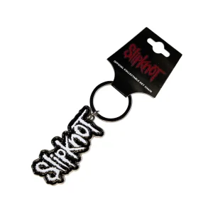 Llavero Slipknot - Logo blanco borde negro