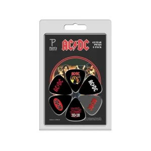 Pack 6 Uñetas AC/DC – Logos Covers - Imagen 1